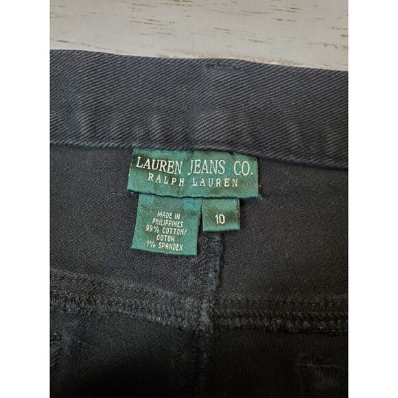 Lauren Ralph Lauren Womens Jeans 10 Black Straight‎ Leg Mid Rise Straight Cotton - Picture 3 of 11